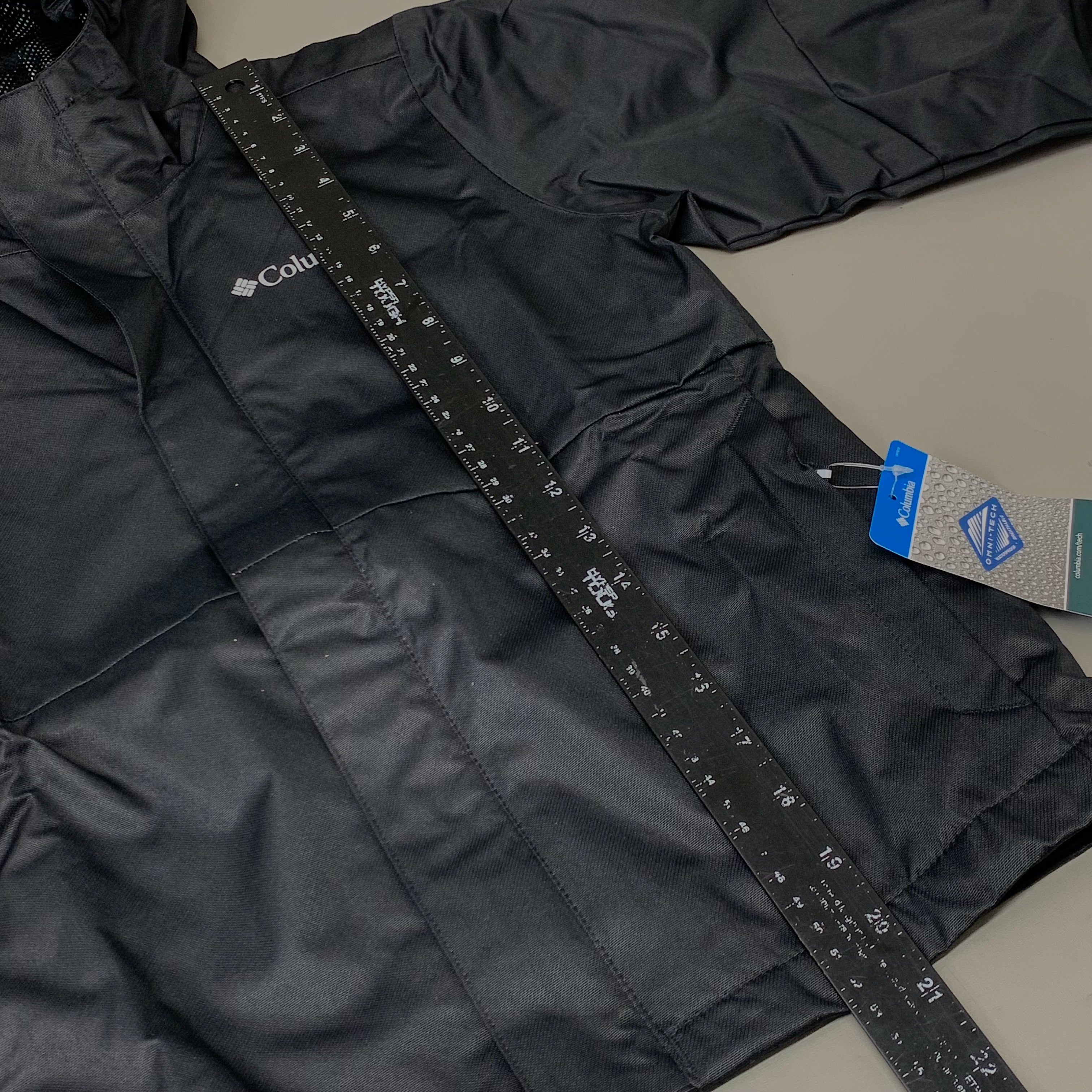 COLUMBIA Reflective Detail Hikebound Jacket Boys Youth Sz S Black SB6647-010