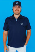 Brianna Cannon - BC Men’s Navy and Columbia Blue Golf Polo