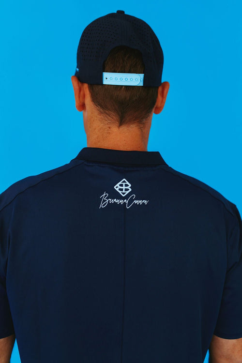 Brianna Cannon - BC Men’s Navy and Columbia Blue Golf Polo